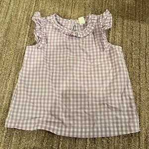 Purple gingham crew cuts top